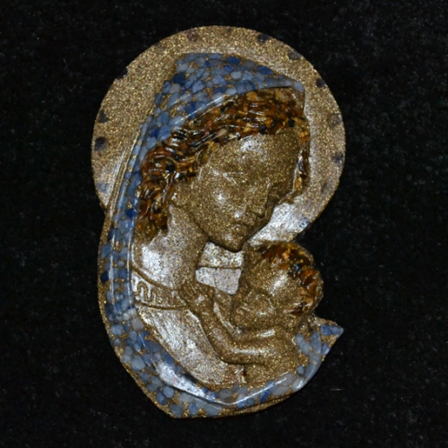 Orgonitová dekorácia - Madona s dieťatkom