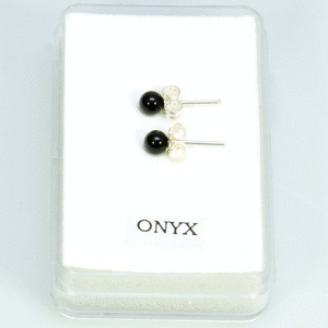 Náušnice puzety - onyx